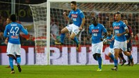 Napoli belum tersentuh di Liga Italia. Mereka mencatatkan 11 kemenangan dan dua hasil imbang dalam 13 kali bertanding. (Foto: Alessandro Garofalo/Reuters)