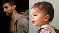 Kocak! Aksi Keponakan Tiru Pose Pamannya yang Seorang Model
