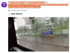 Ada Genangan 20 Cm Depan Gandaria City, Lalin Macet