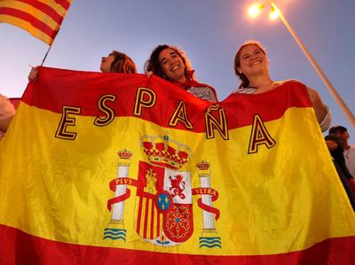 Begini Ramainya Aksi Tolak Catalonia Merdeka di Spanyol