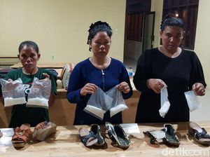 Selipkan 1 Kg Sabu di Tapak Sandal, 4 Wanita ini Dibekuk di Medan