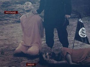 Neymar dan Messi di Poster Ancaman Terbaru ISIS untuk Piala Dunia 2018