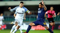 Inter tandang ke markas Verona di Stadio Marc’Antonio Bentegodi, Selasa (31/10/2017) dini hari WIB, dengan catatan tanpa terkalahkan di Serie A. Foto: Alessandro Garofalo/Reuters