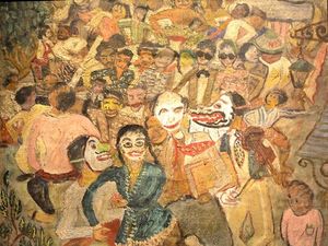 Lukisan S.Sudjojono Tjap Go Meh Dipamerkan di Belgia Lukisan S.Sudjojono Tjap Go Meh Dipamerkan di Belgia