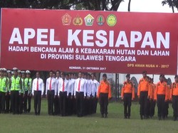 Siaga Bencana Alam dan Karhutla, Polda Sultra Gelar Apel