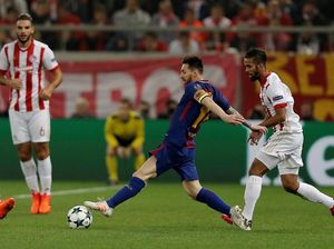 Olympiakos vs Barca Masih Tanpa Gol