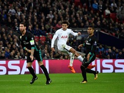Di menit ke-56, gawang Madrid kembali bobol. Alli sekali lagi menjebol gawang Madrid untuk menggandakan keunggulan Spurs. Foto: Dylan Martinez/REUTERS