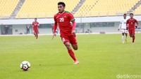 Dalam pertandingan ini Indonesia lebih banyak menguasai pertandingan di babak pertama. Pool/PSSI.