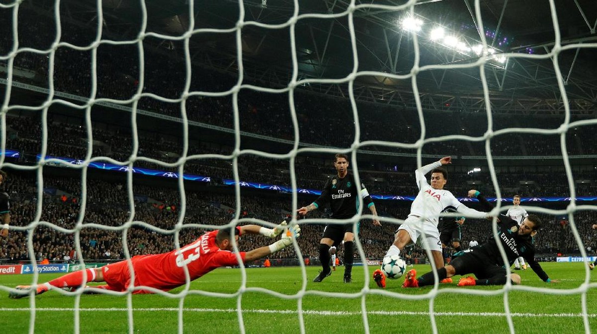 Tottenham Hotspur unggul 1-0 atas Real Madrid berkat gol Dele Alli (Foto: John Sibley/Action Images via Reuters)