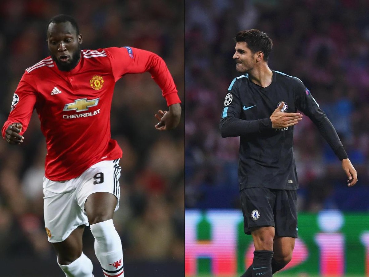 Romelu Lukaku dan Alvaro Morata akan adu tajam di laga Chelsea vs Manchester United (Foto: Getty Images)