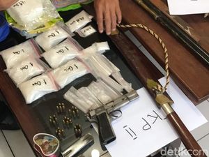 Bandar 1,8 Kg Sabu dan Punya Senjata Api Diringkus Polisi