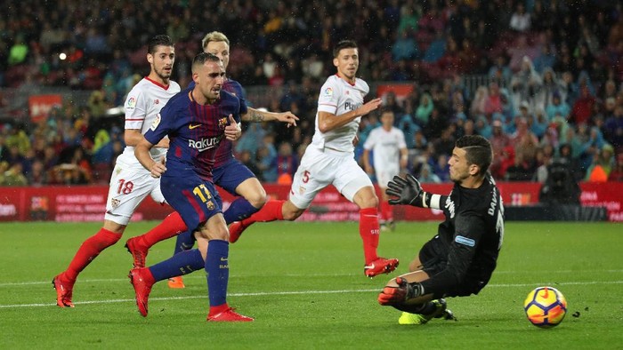 Alcacer Dua Gol, Barca Atasi Sevilla 2-1