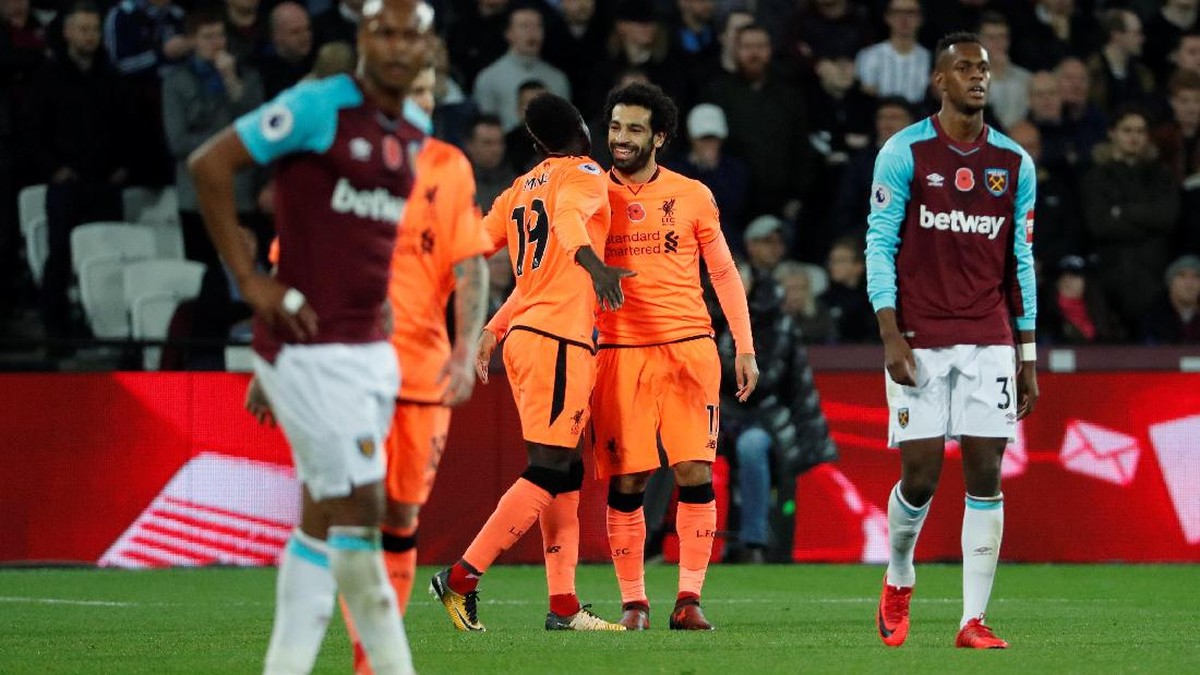 Liverpool di laga melawan West Ham United (Foto: Eddie Keogh/Reuters)