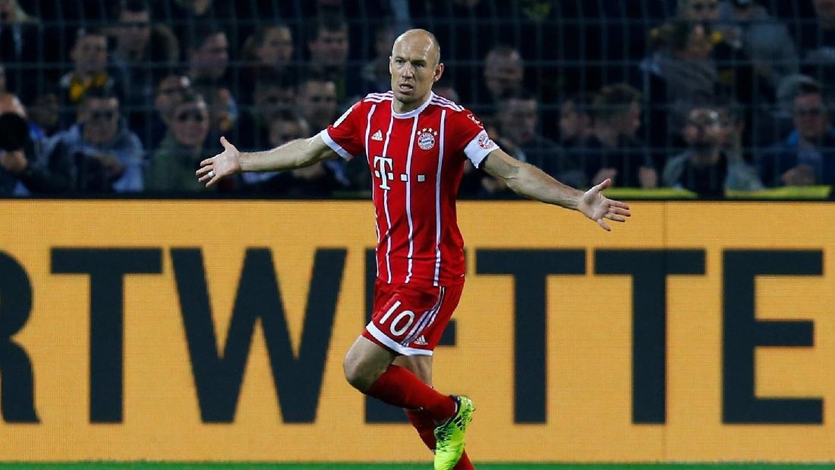 Arjen Robben absen saat Bayern menghadapi Dortmund (Ralph Orlowski/Reuters)