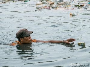 Begini Perjuangan Pasukan Oranye Bersihkan Sungai di Jakarta