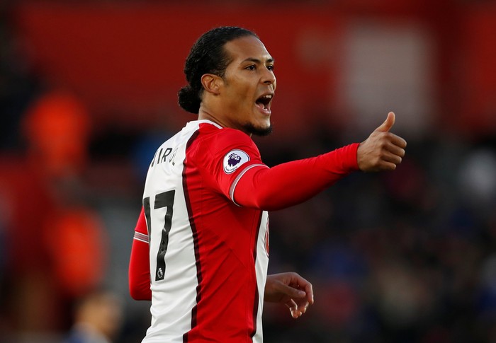 Soccer Football - Premier League - Southampton vs West Bromwich Albion - St Mary's Stadium, Southampton, Britain - October 21, 2017   Southampton's Virgil van Dijk     Action Images via Reuters/Paul Childs    EDITORIAL USE ONLY. No use with unauthorized audio, video, data, fixture lists, club/league logos or 