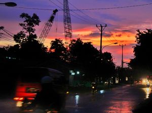 Senja setelah hujan reda