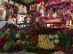 Buah, Bunga dan Sayur Jadi Hiasan Pelaminan Kahiyang-Bobby