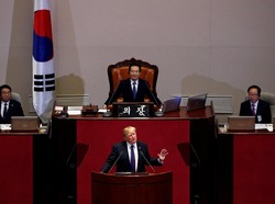 Trump Pidato Berapi-api di Korsel, Korut: Kami Tidak Peduli