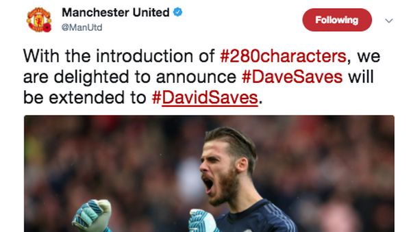 Merayakan 280 Karakter Twitter ala Klub Sepakbola