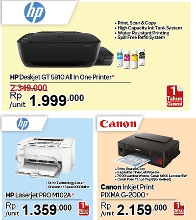 Promo Printer Hp  Tambahan Komputer Di Transmart Carrefour