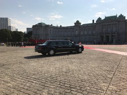 Mengintip Cara Secret Service Angkut Mobil Presiden Trump ke Asia