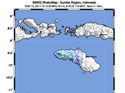 Gempa 4,5 SR Guncang Sumba Barat, Tak Berpotensi Tsunami