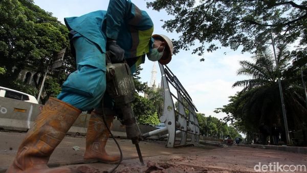 Pedestrian di Depan Masjid Istiqlal Diperlebar