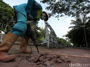 Pedestrian di Depan Masjid Istiqlal Diperlebar