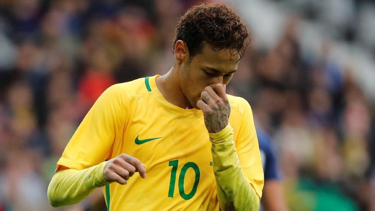 Neymar di laga friendly Brasil vs Jepang (Foto: Yves Herman/Reuters)