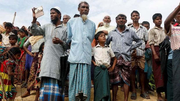 Ilustrasi pengungsi Rohingya