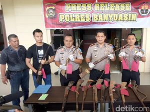 Operasi Sapu Jagad, Polres Banyuasin Terima 13 Senjata Api Rakitan