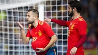 Tampil mendominasi sejak awal, Spanyol unggul 1-0 lewat gol cepat Jordi Alba. Foto: Aitor Alcalde/Getty Images