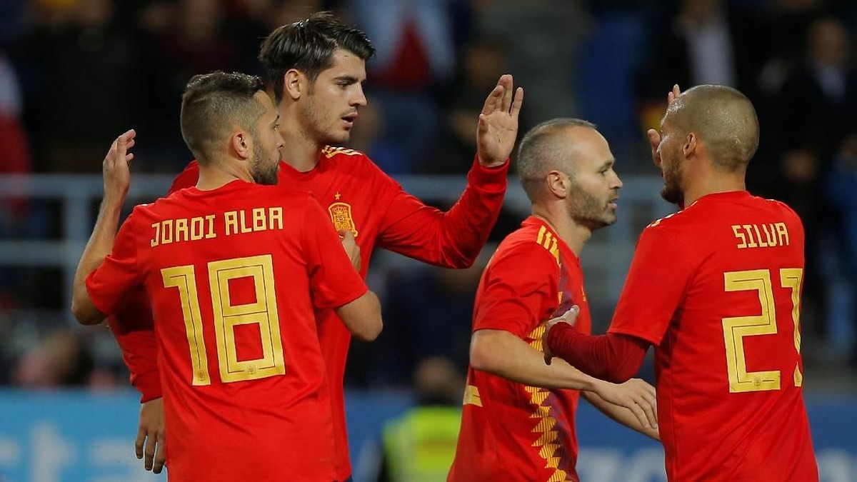 Spanyol mengalahkan Kosta Rika dengan skor telak 5-0 (Jon Nazca/Reuters)