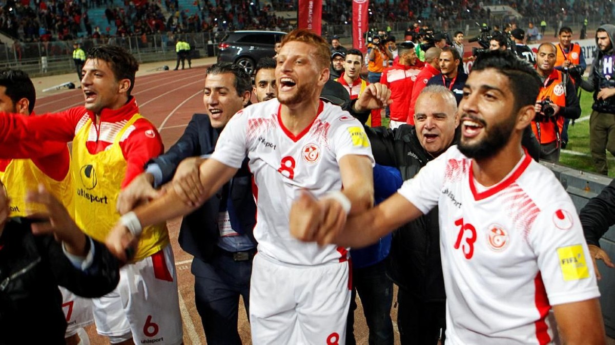 Tunisia merayakan kelolosannya ke Piala Dunia 2018 (Zoubeir Souissi/Reuters)