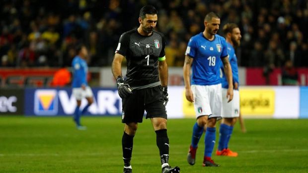 Gianluigi Buffon gagal meloloskan Timnas Italia ke Piala Dunia 2018.