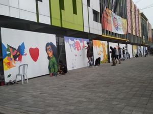 Puluhan Pelukis Mural Beradu Karya di Street Art Competition