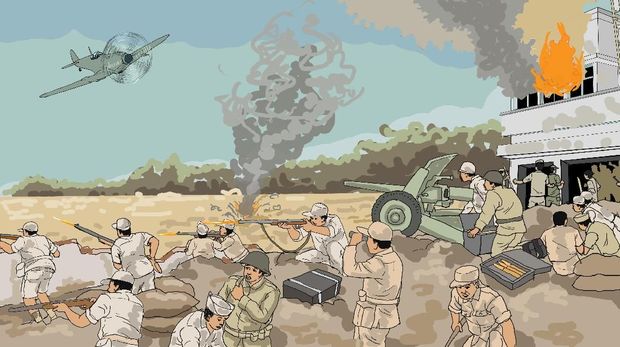 Ilustrasi Perang Surabaya 10 November 1945