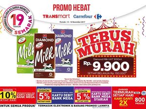 Bun, Ada Tebus Murah Susu Segar di Transmart dan Carrefour Lho!