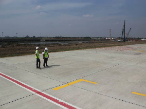 Pengerjaan Apron Bandara Ahmad Yani Semarang Sudah Rampung
