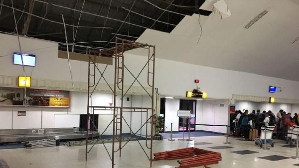 Ini Penampakan Bandara Banjarmasin Usai Diterjang Hujan Angin