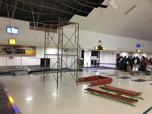 Ini Penampakan Bandara Banjarmasin Usai Diterjang Hujan Angin