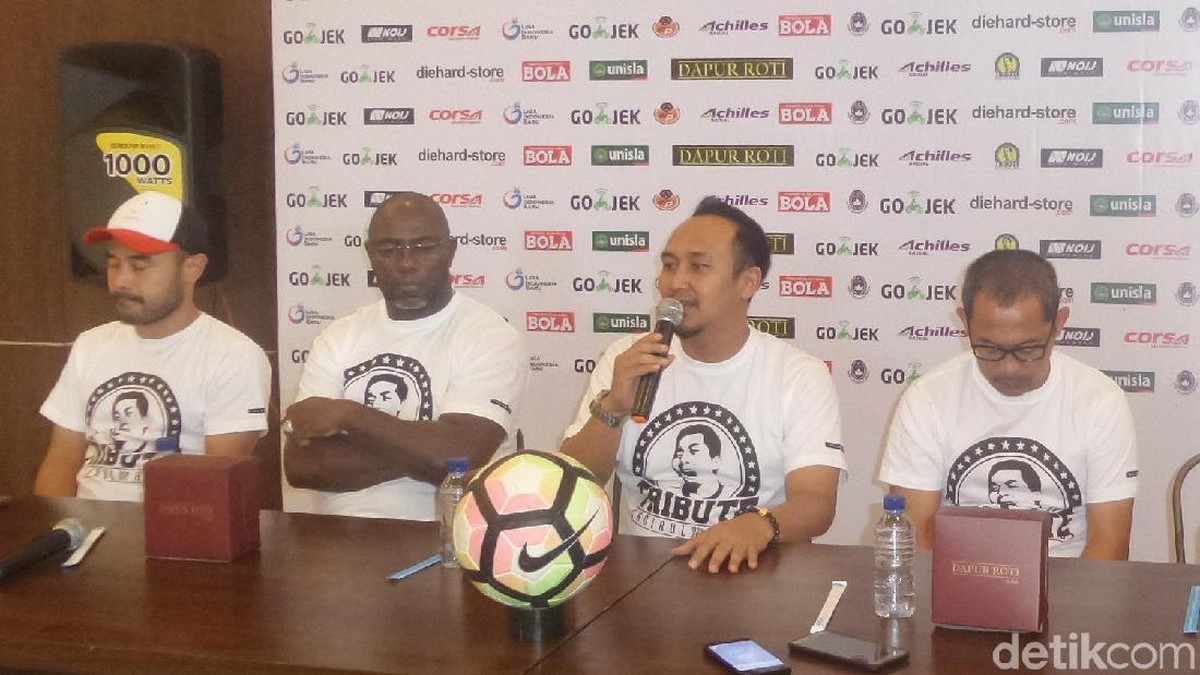 Konfensi pers menjelang Tribute Match Choirul Huda (Foto: Eko Sujarwo/detikcom)
