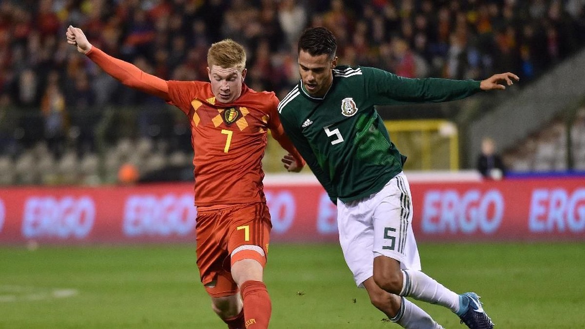 Timnas Belgia melawan Meksiko di laga persahabatan (Eric Vidal/Reuters)