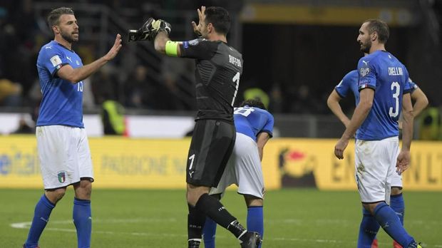 Timnas Italia gagal ke Piala Dunia 2018 setelah disingkirkan timnas Swedia di play off.