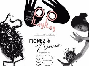 Tiga Grup Seniman Terlibat dalam Charcoal for Children Cush Cush Gallery