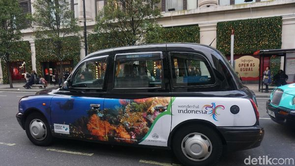 Bangga Deh! Saat Taksi di London Berhias Keindahan Indonesia