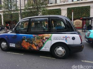 Bangga Deh! Saat Taksi di London Berhias Keindahan Indonesia