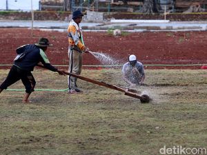 Rumput Lapangan Banteng Dibikin Lebih Hijau