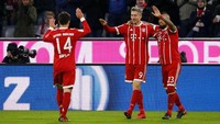 Bayern Munich menemani PSG lolos dari Grup B. FC Hollywood melangkah ke fase selanjutnya sebagai runner up grup. (Michaela Rehle/Reuters)